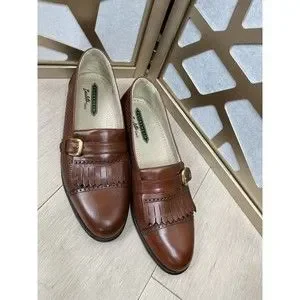Florsheim Barletta Kilted Leather Slip On Loafers Shoes Men Sz  10.5 D Brown Florsheim Barletta Mens 8.5 D Brown Brouge Kiltie Buckle  main image 3